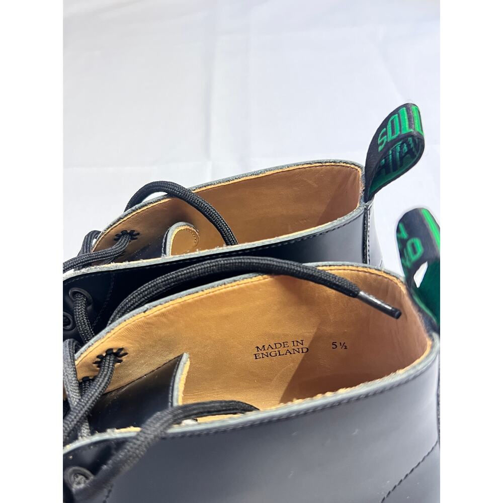 Solovair Black Leather Greasy 3 Eye Chukka Boot 5 1/2 New - Picture 6 of 7
